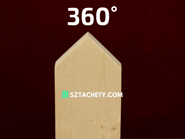SZTACHETY drewniane na płot szpic trójkątne widok 360
